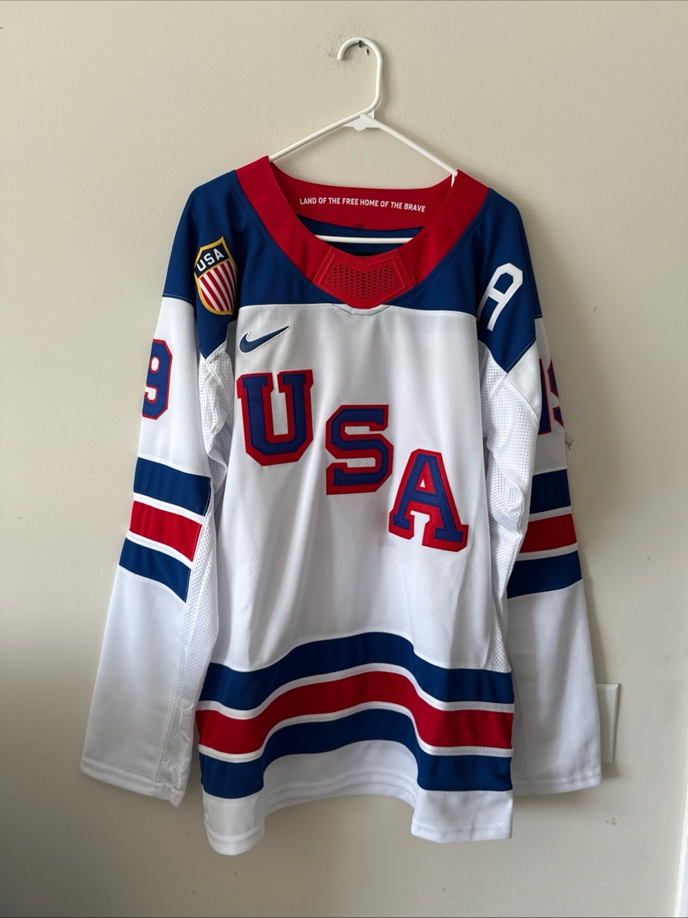 Men’s Nike Matthew Tkachuk #19 Team USA Hockey 2026 Olympics Jersey L White RARE